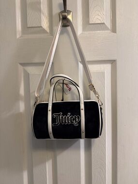 Juicy Couture Black and White Barrel Bag